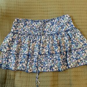 Wild Fable Blue Floral Smocked Top